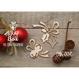 Чіпборд набір гостролист і дзвіночки, 60 * 50 мм від Scrapbox