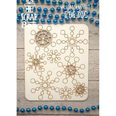 Чіпборд набір сніжинки геометричні, 125х105мм, Scrapbox