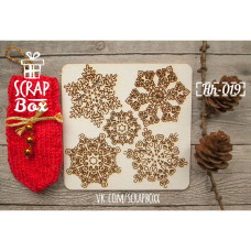 Чіпборд набір Сніжинок, 100 * 100 мм від Scrapbox