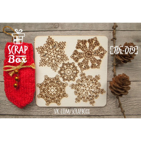 Чіпборд набір Сніжинок, 100 * 100 мм від Scrapbox