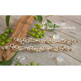 Чипборд бордюры с вензелями длинные, 2 шт, 127х19мм, Scrapbox