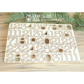 Чіпборд набір чисел для різдвяного календаря, 165 * 112 мм від Scrapbox