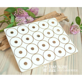 Чипборд подложки под анкеры и брадсы (кружки большие), 20*20 мм от Scrapbox