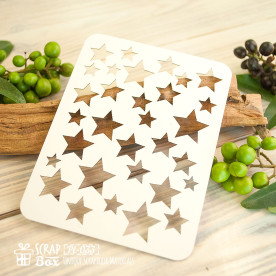 Чипборд Карточка Project Life Stars, 100*75 мм от Scrapbox