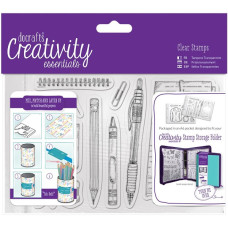 Набір акрилових штампів Stationery, 12 шт, Docrafts