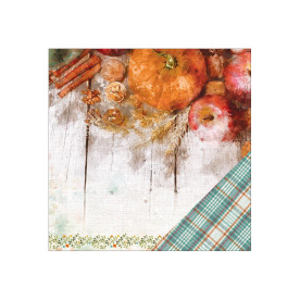 Двусторонняя бумага Pumpkin Spice, 30*30 см, 1 лист от Paper House