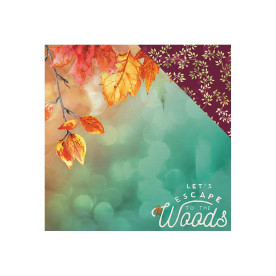 Двосторонній папір Autumn Woods, 30 * 30 см, 1 лист від Paper House