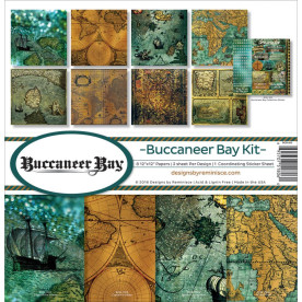Набор бумаги Buccaneer Bay, 30*30 см , 8 листов+лист с наклейками от Reminisce