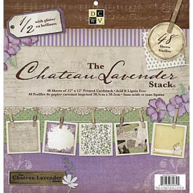 Набір скраппаперу Chateau Lavender 24 аркуша 30x30 від DCWV
