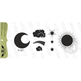 Акриловый штамп Солнце, звезды, тучки.... , Lesia Zgharda