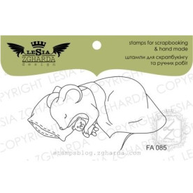 Акриловий штамп Спляча мишка, 6 * 3,2 см, Lesia Zgharda