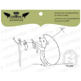 Акриловий штамп Їжачок, 7,5 * 4,8 см, Lesia Zgharda