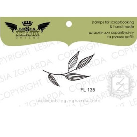 Акриловый штамп Веточка с листиками, Lesia Zgharda