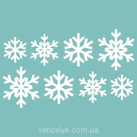 Набір чіпборда "Набір сніжинок 06", 100 * 100 мм від Вензелік