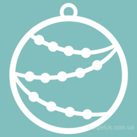 Чипборд "Елочная игрушка 01", 44*40 мм от Вензелик