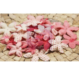 Набор декоративных цветов из 24-30 шт. в бело-розовых оттенках E-line Flowers от Prima