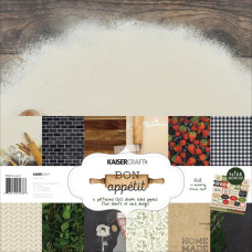 Набір паперу Bon Appetit 30х30 см 12 аркушів від Kaisercraft