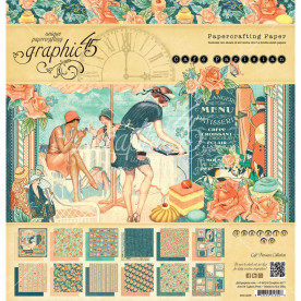 Набор бумаги Cafe Parisian 12 листов, 30*30 см от Graphic 45