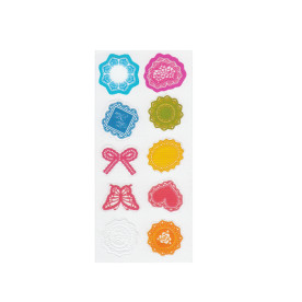 Набор разноцветных наклеек , размер 2,5 см , 10 шт 