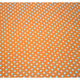 Тканина на клейовий основі горошок на помаранчевому тлі, 297х210 мм