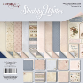 Набір двостороннього паперу Shabby Winter 20х20см 10шт від Scrapmir
