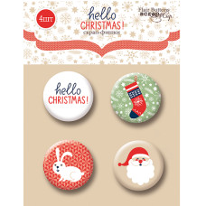 Набір скрап-фішок для скрапбукінгу Hello Cristmas 4 шт від Scrapmir