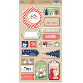 Чіпборд для скрапбукінгу "Hello Cristmas" 18 шт від Scrapmir