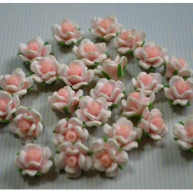 Кабошон Розочка из полимерной глины , цвет Baby pink, размер 20 мм