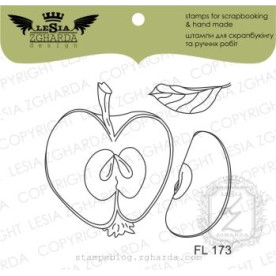 Акриловий штамп Яблучко, 3 шт, Lesia Zgharda