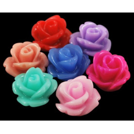 Набір кабошонов Квіти, різнокольоровий, 10 мм, 10 шт