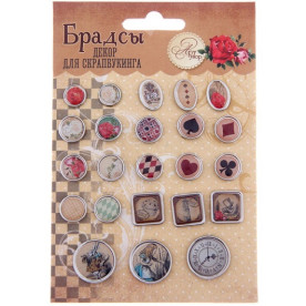 Набор брадсов для скрапбукинга "В стране чудес", 23 шт от АртУзор