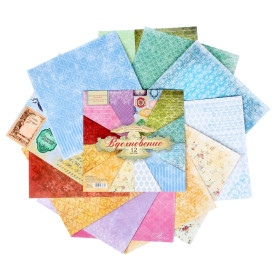 Набор бумаги "Вдохновение", 12 листов, 30.5*30.5 см от АртУзор