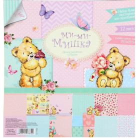 Набір паперу "Мі-Мі-Ведмедики", 12 аркушів, 29,5 * 29,5 см від АртУзор