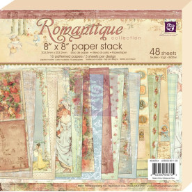 Набір скраппаперу Romantique 20х20 см від Prima, 48 аркушів