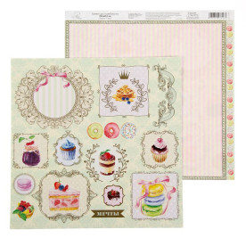 Папір для скрапбукінгу "Плашки", 29,5 * 29,5 см від АртУзор