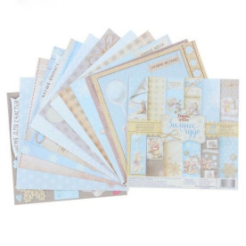 Набір паперу "Зимове чудо", 12 л, 14,5 * 14,5 см від АртУзор