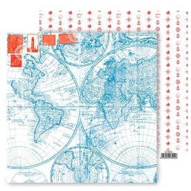 Бумага для скрапбукинга "Карта" 29.5*29.5 см от АртУзор