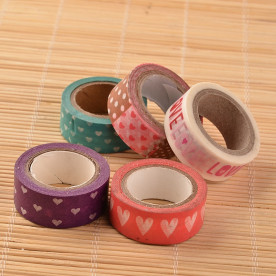 Набір декоративного скотча Valentine's Day, 15 мм, 5 шт