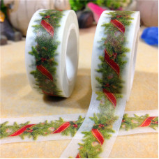 Бумажный скотч "Green Pine", 15 мм ,10 м