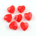 Стеклянная бусина "Сердечко", красного цвета, размер 10*10 мм ,1 шт
