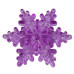 Акриловое украшение Снежинка, размер 6,5 см, цвет фиолетовый, 1 шт 