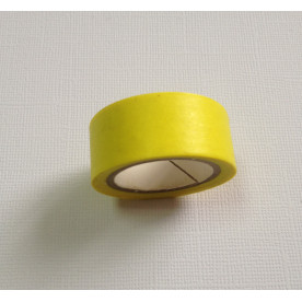 Бумажный скотч лимонного цвета, длина 10 м, ширина 15 мм