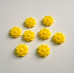 Кабошон Цветок, желтого цвета, диаметр 15 мм, толщина 6 мм