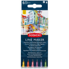 Набір лінерів Line Maker Colour, 6шт, кольорові, Derwent