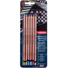 Набір кольорових олівців Metallic Colours, 6 кольорів, блістер, Derwent
