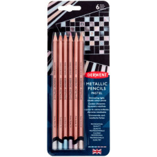 Набір кольорових олівців Metallic Pastel, 6 кольорів, блістер, Derwent