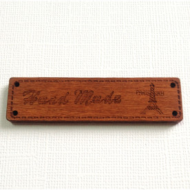 Деревянная бирка "Handmade" Париж, размер 6,4х1,7 см