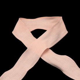 Бавовняна стрічка однотонна ніжно персикового, 25 мм, 90 мм