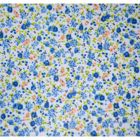 Тканина на клейовий основі Квіти сині з блакитним, 297х210 см