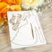 Чипборд свадебные силуэты пары "Just Married", 106*87 мм от Scrapbox